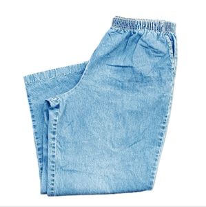 Baxter & Wells Elastic Waist Blue Jeans Size 14 Petite